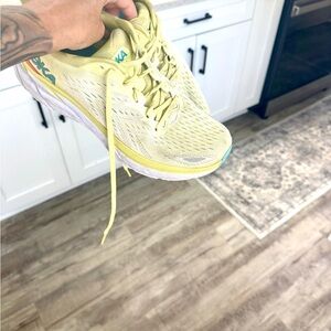 Hoka Light Yellow Athletic Shoes